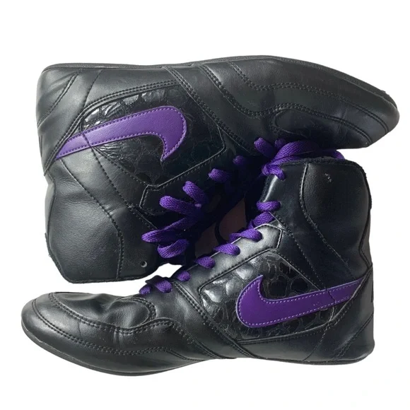 Nike Greco Supreme Womens Size 7.5 Wrestling Shoes Purple Black Sneakers 316552 - Picture 7 of 16